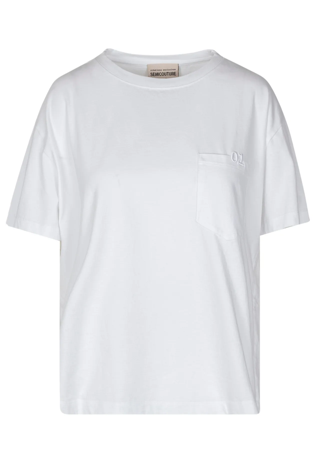 - T-shirt - 450818 - Bianco^Semi Couture Sale