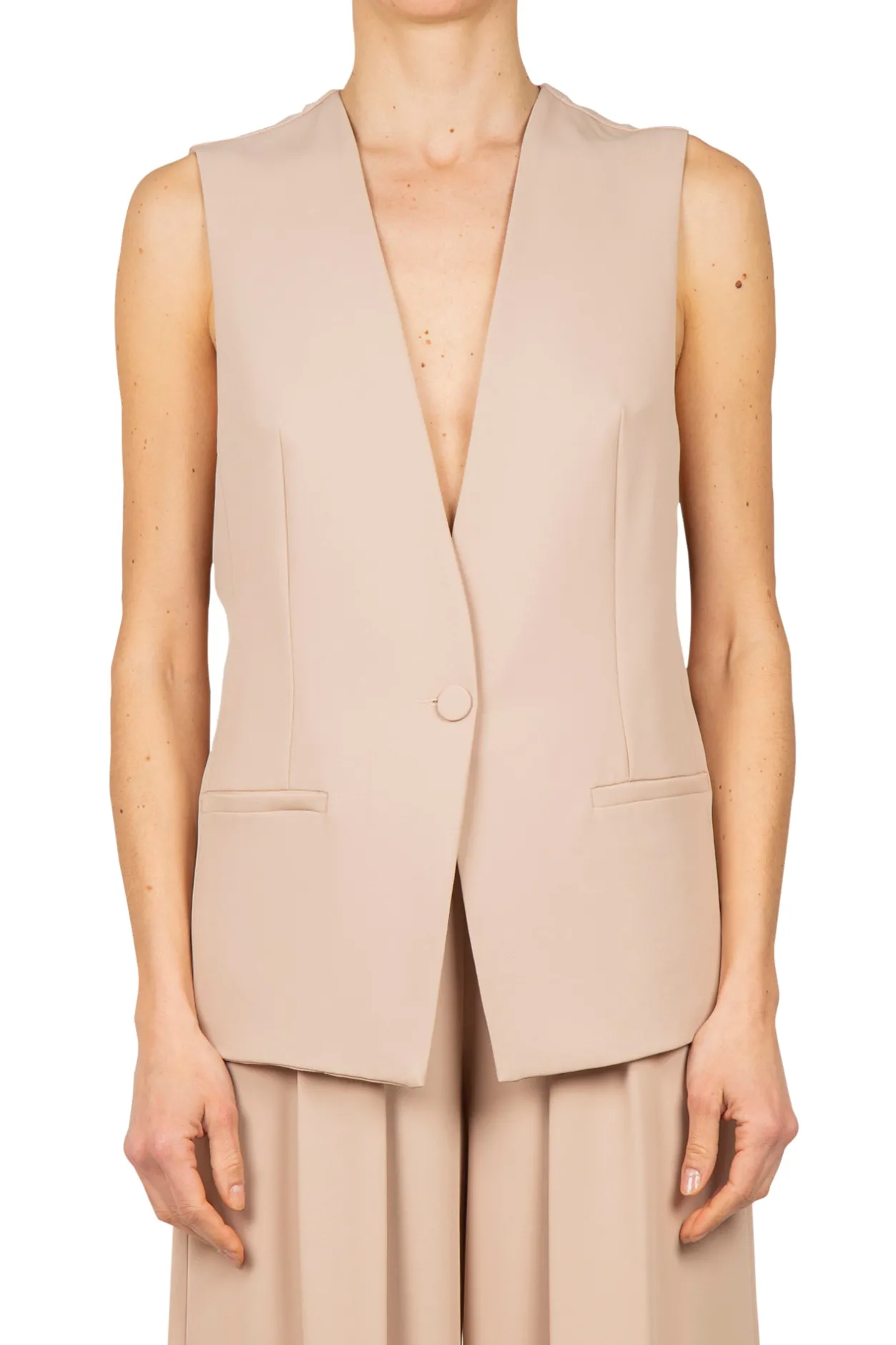 - Gilet - 450038 - Beige^So Allure Online