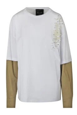 - Maglia - 451257 - Bianco/Beige^Souvenir Outlet