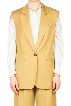 - Gilet - 450489 - Senape^Tela Clearance