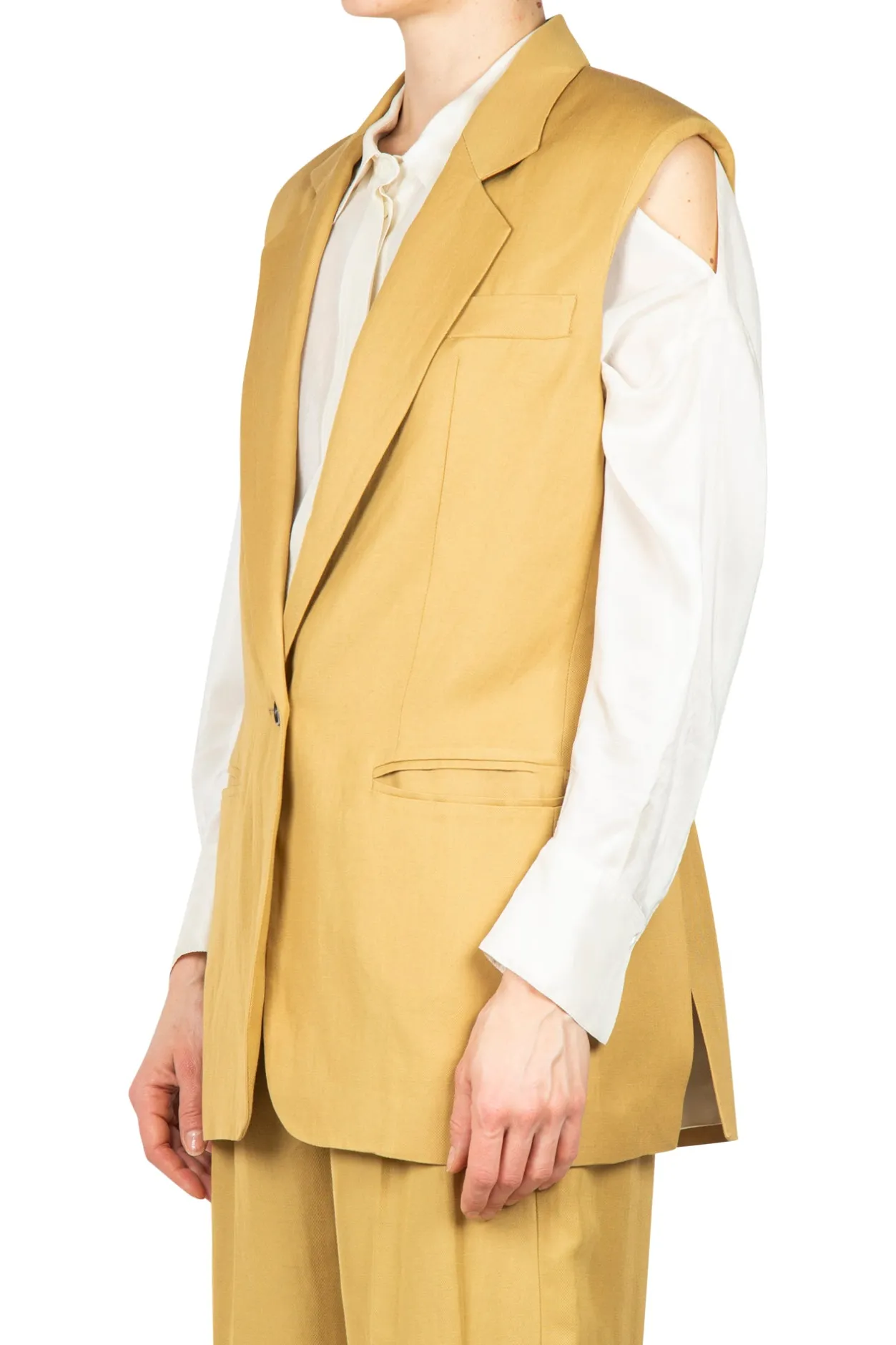 - Gilet - 450489 - Senape^Tela Clearance