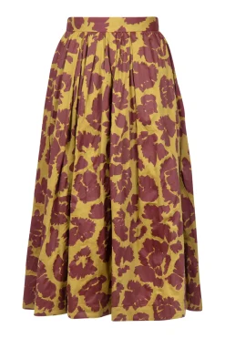 - Gonna - 450490 - Senape/Bordeaux^Tela Outlet