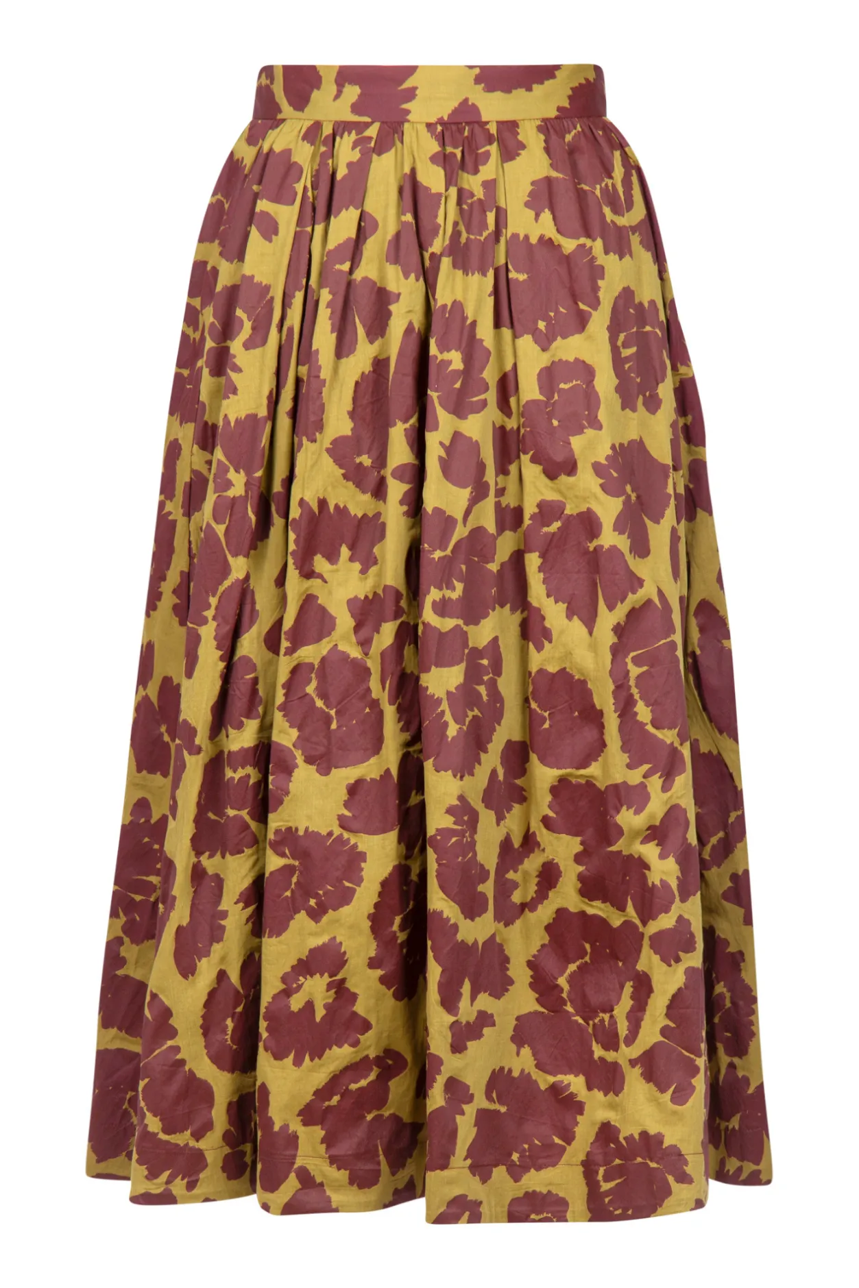- Gonna - 450490 - Senape/Bordeaux^Tela Outlet