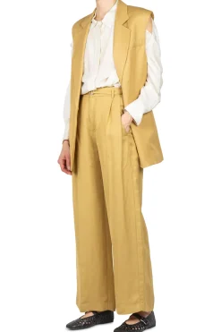 - Pantalone - 450496 - Senape^Tela Clearance