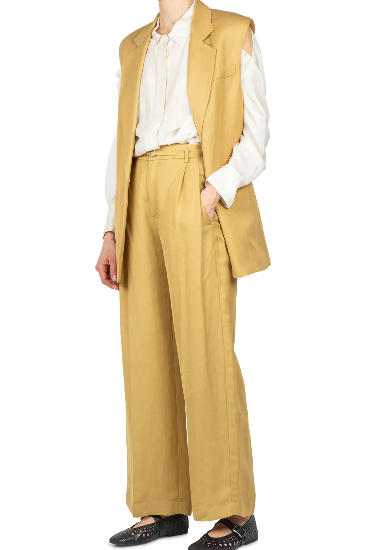 - Pantalone - 450496 - Senape^Tela Clearance