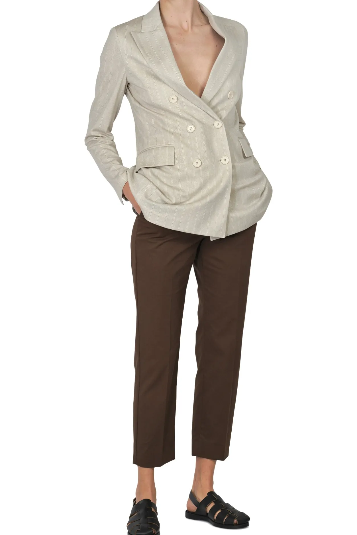 - Pantalone - 450465 - Cacao^Weekend MaxMara Outlet